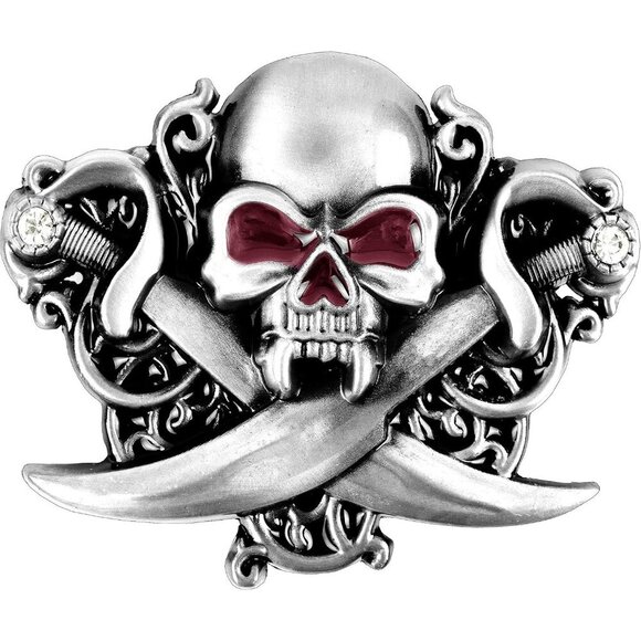 ❤️ Men Belt Buckles Of Ghost Skeleton Pirate Skull Design Cowboy Classic Style - Picture 1 of 6